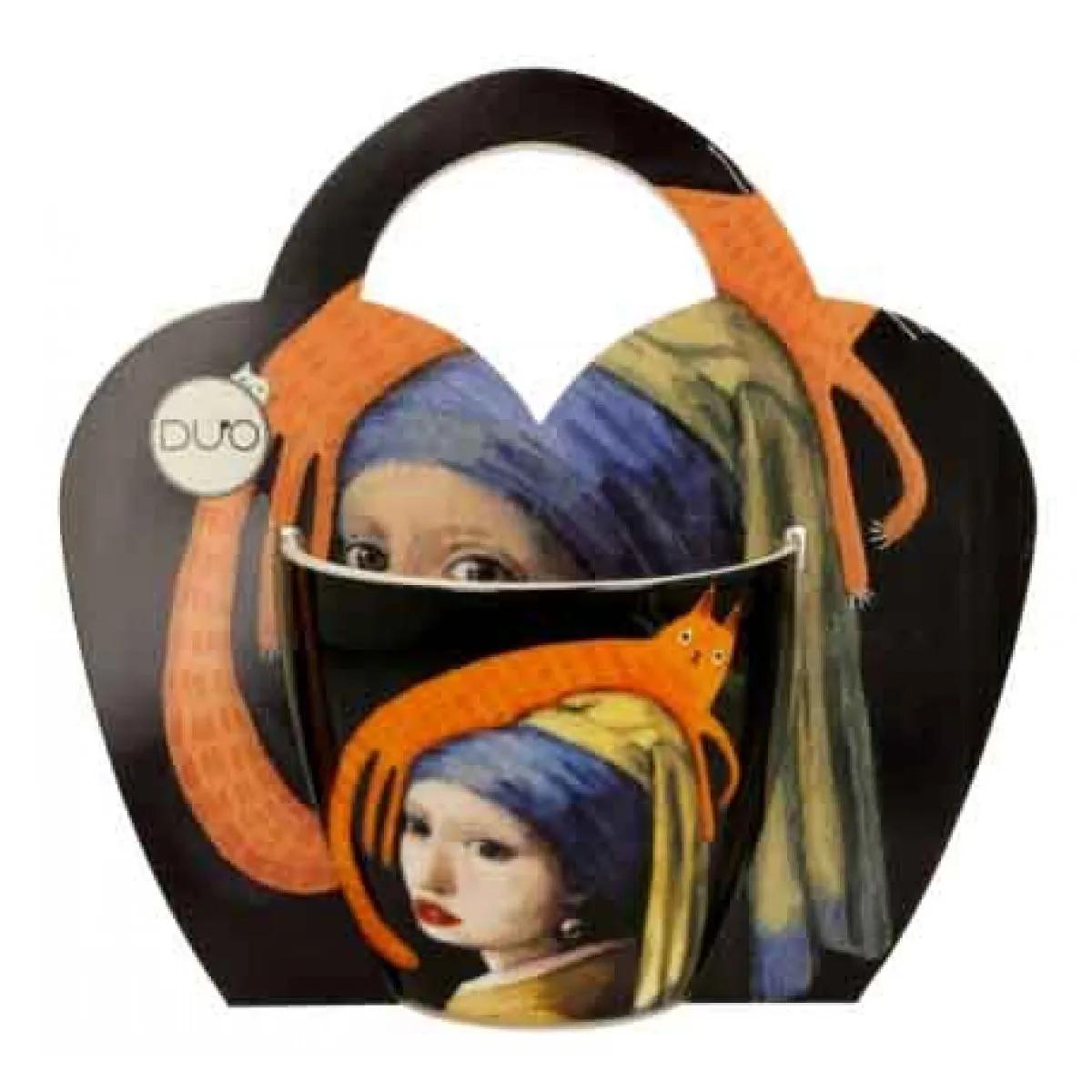 Šolja u kartonskoj torbici - CAT'S WORLD - GIRL WITH A CAT - 460ml 