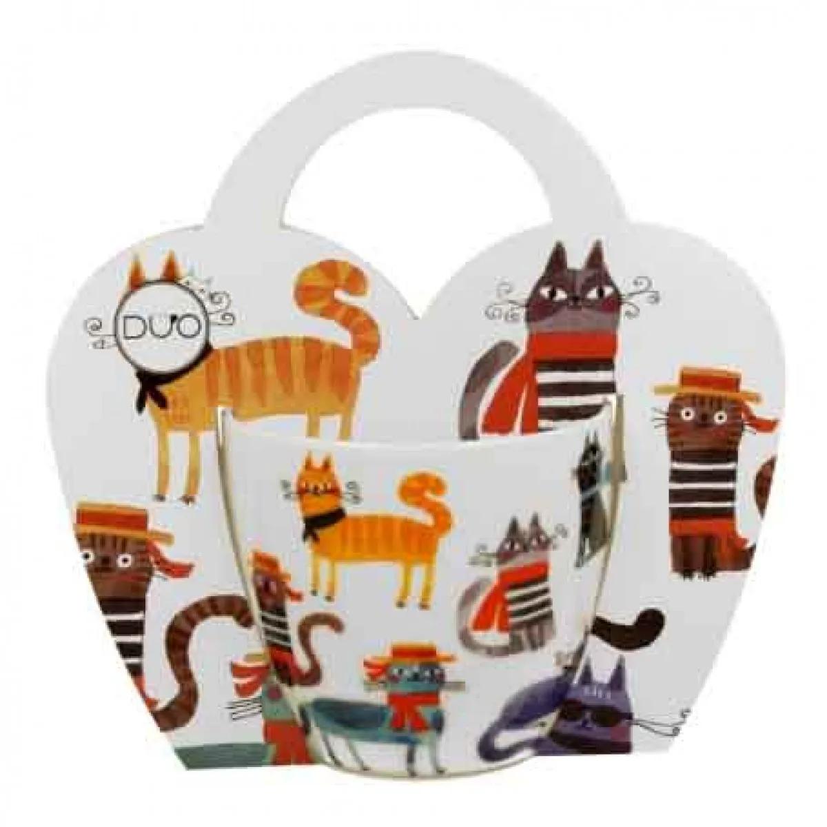 Šolja u kartonskoj torbici - CAT'S WORLD - STYLISH CATS - 460ml 