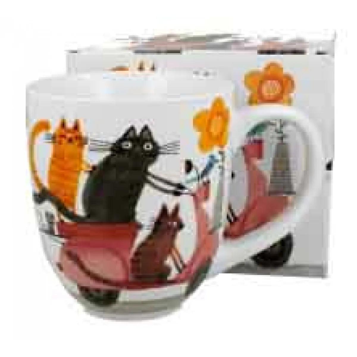 Šolja - CAT'S WORLD - CATS ON A SCOOTER - 650ml 