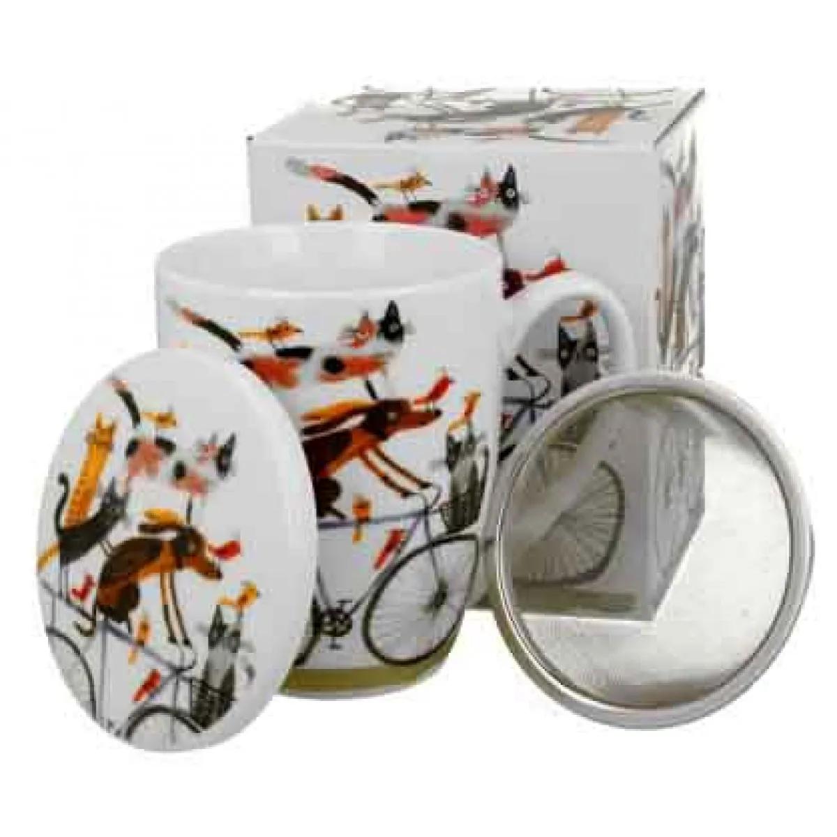 Šolja sa infuserom - DOG'S WORLD - DOG ON A BIKE 