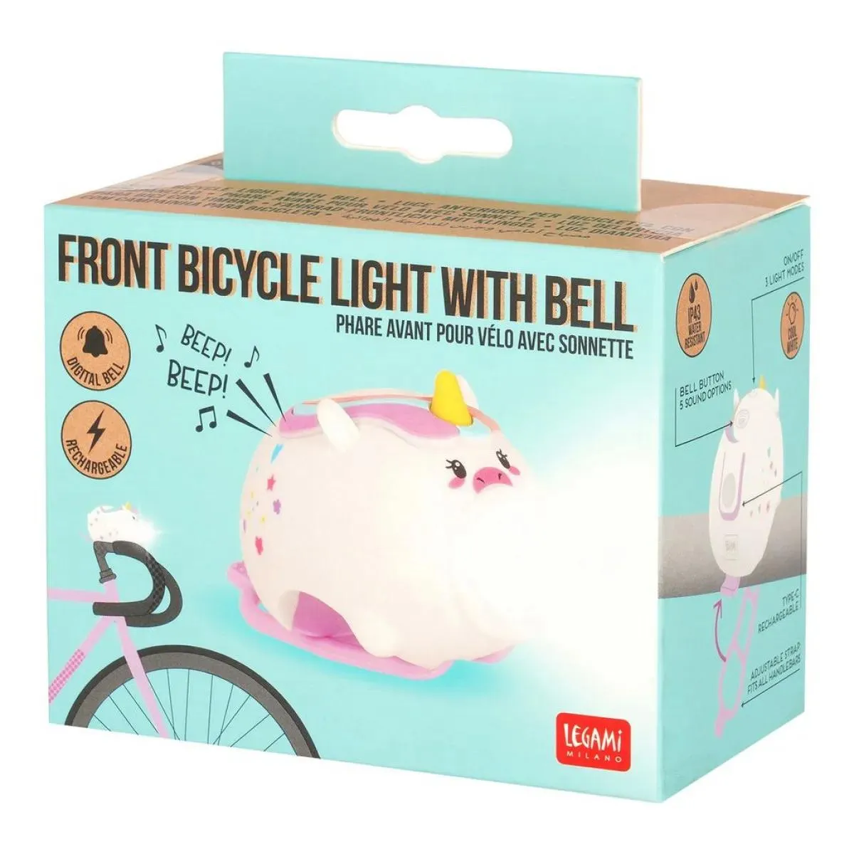Svetlo za bicikl sa zvonom UNICORN 