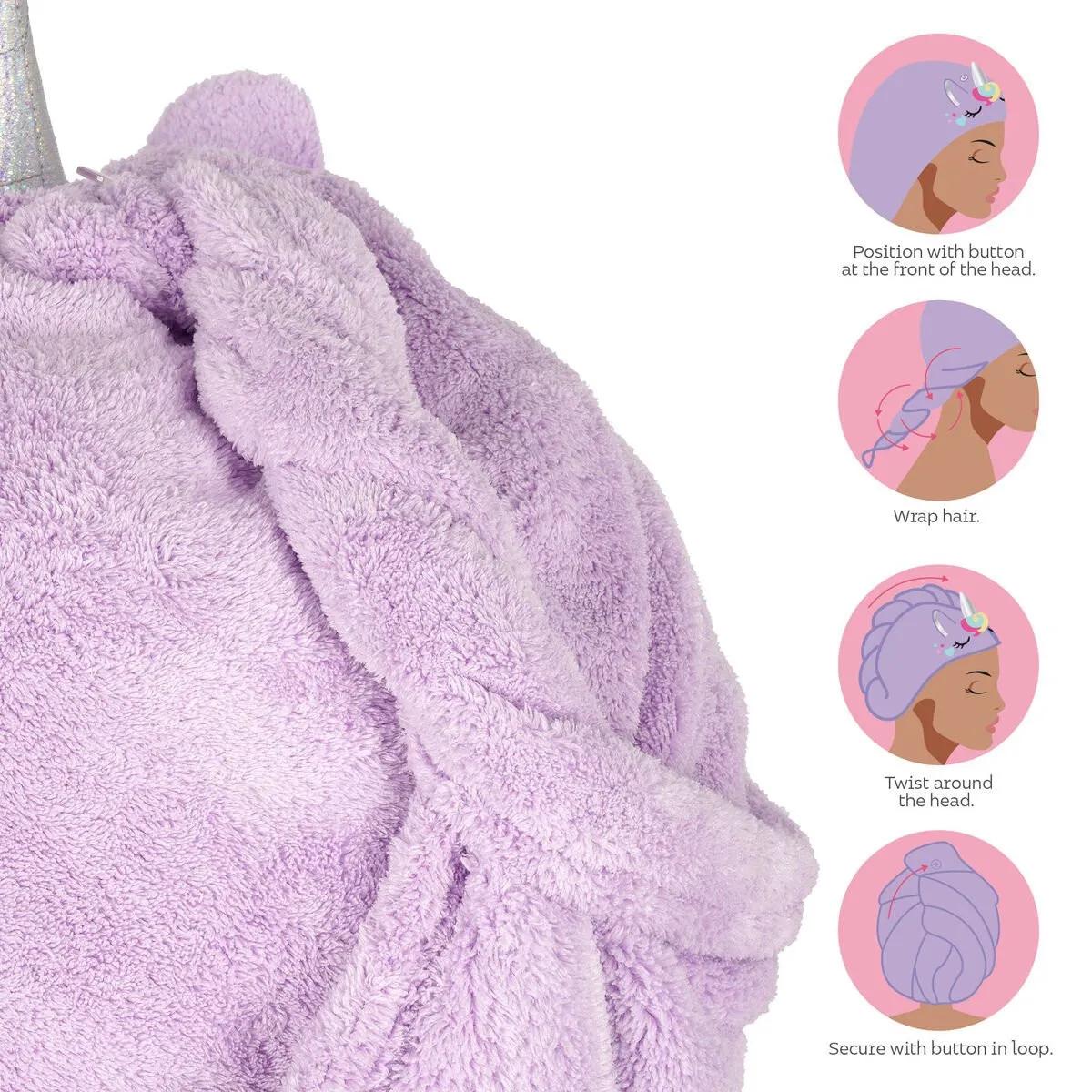 Peškir sa kapuljačom LOVE MY HAIR - UNICORN 