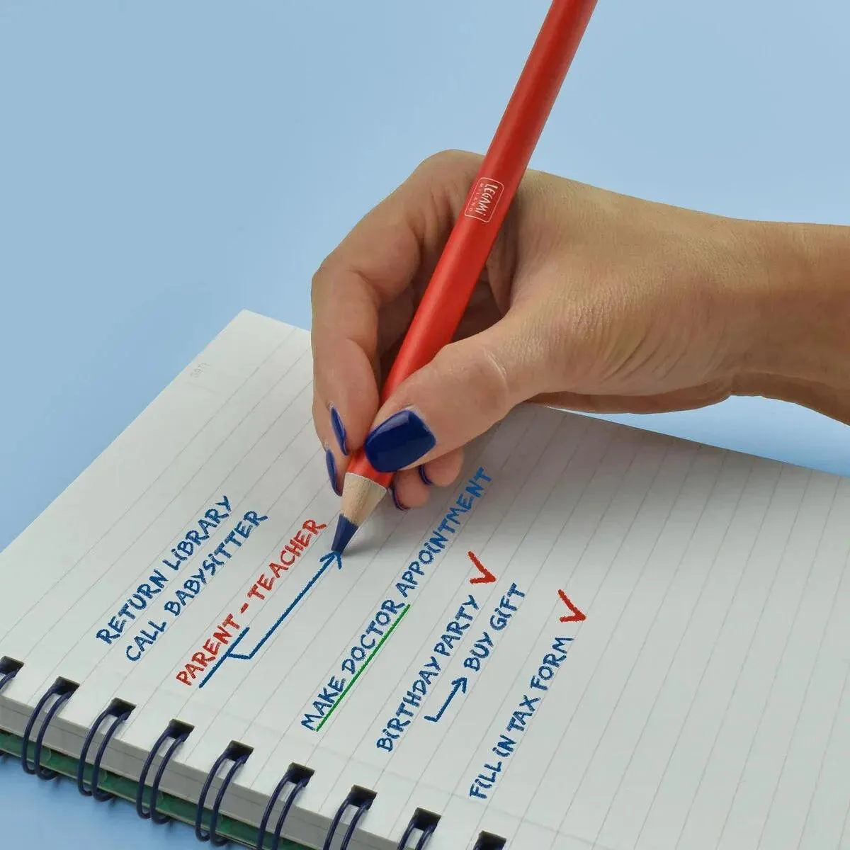 Drvena dvostrana bojica JUMBO 2 boje 