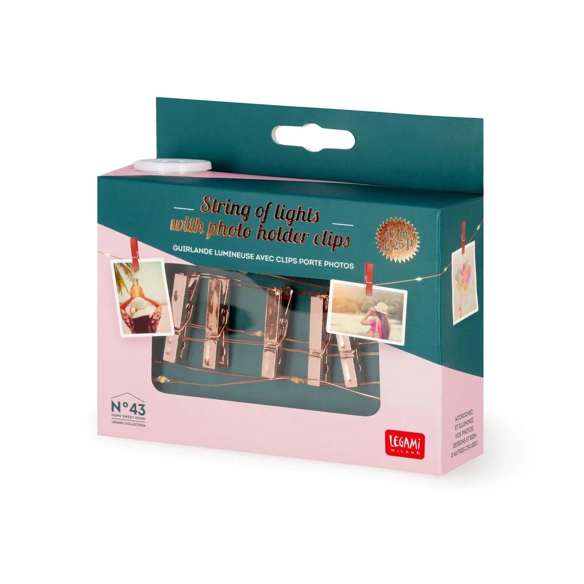 Svetleća dekoracija sa štipaljkama za fotografije STRING LIGHTS 
