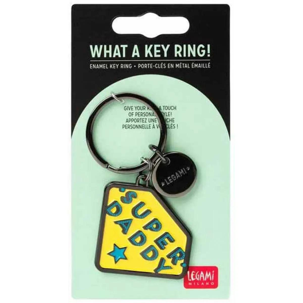 Metalni privezak WHAT A KEY RING! - SUPER DADDY 