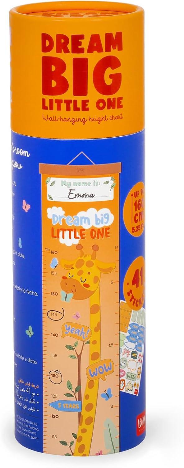 Zidni platneni rastimetar sa stikerima ŽIRAFA 160cm 