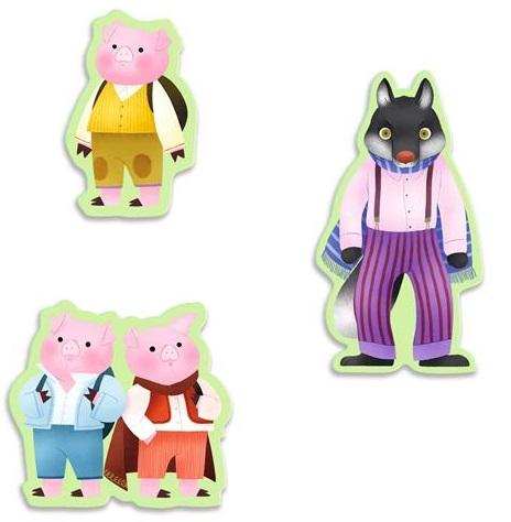 Puzzle za decu TRI PRASETA 35kom 