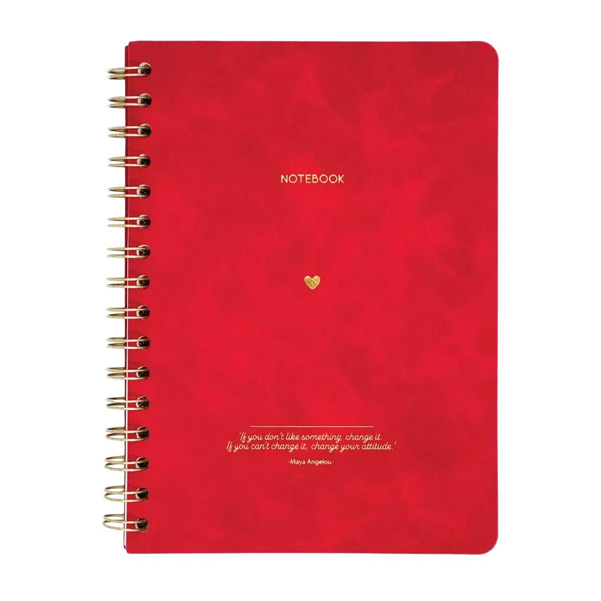 Notes na tačkice A5 IVORY meke korice - Red 