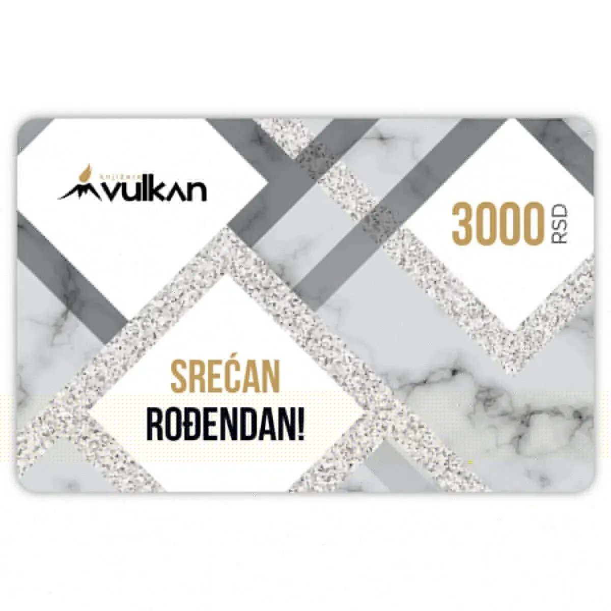 GIFT KARTICA / VAUČER Srećan rođendan siva 3000 