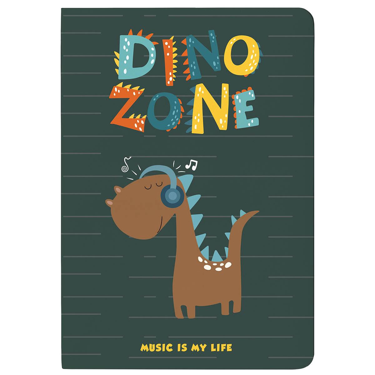 Sveska A4 DINO ZONE, 60 listova uske i široke linije 