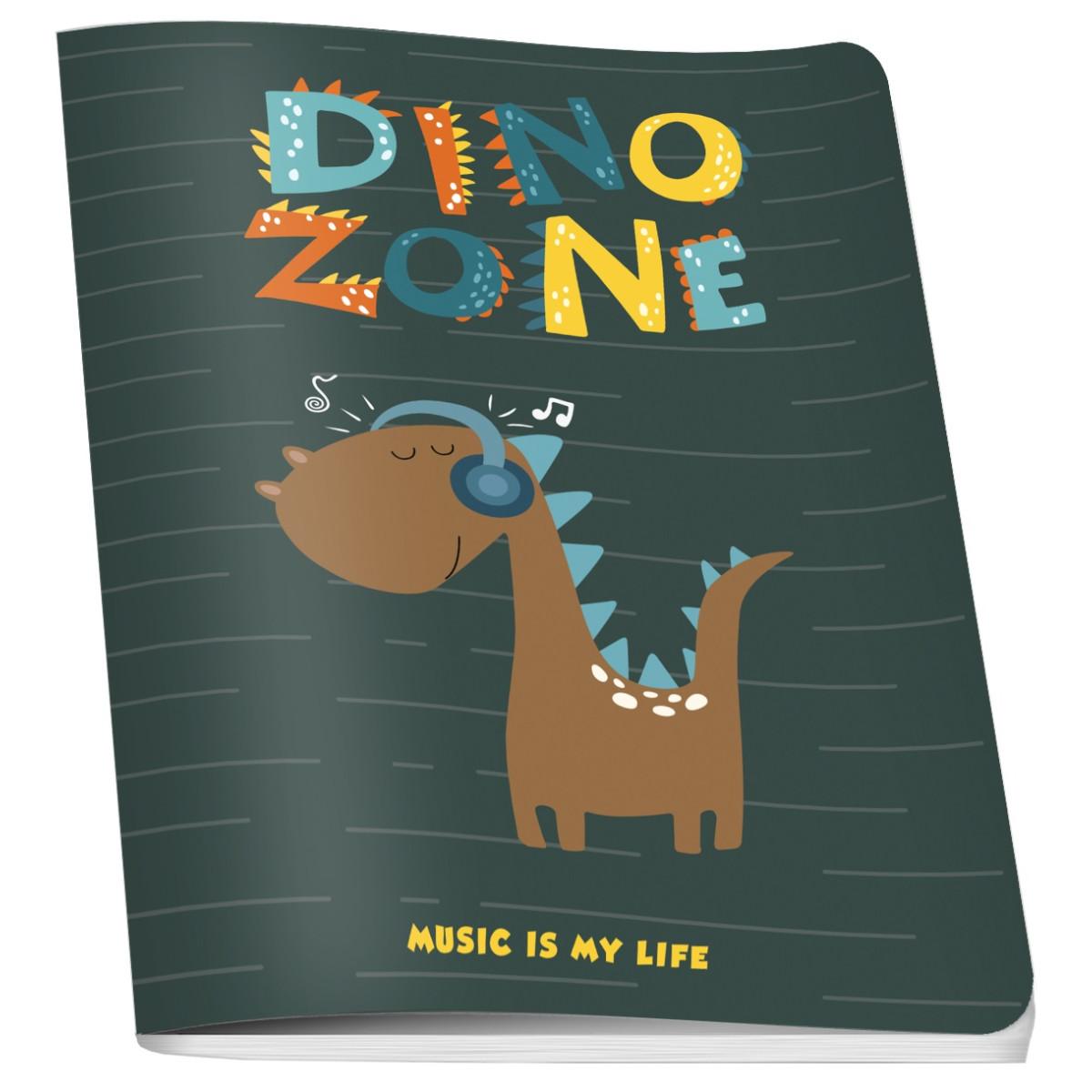 Sveska A5 DINO ZONE , 60 listova uske i široke linije 