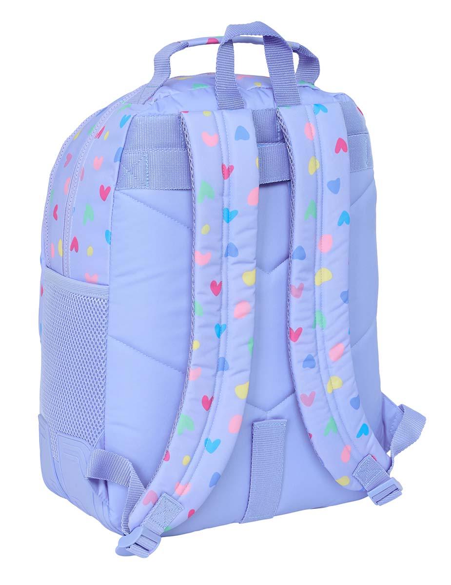 Ranac sa dve pregrade i koliima BENETTON - LILA 45cm 