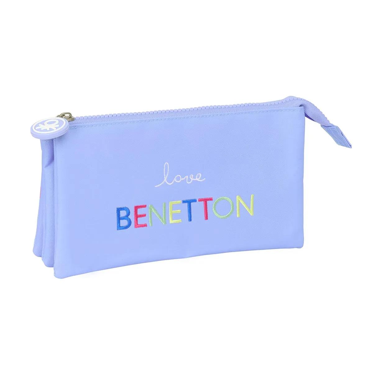 Trostruka puna pernica BENETTON - LILA 