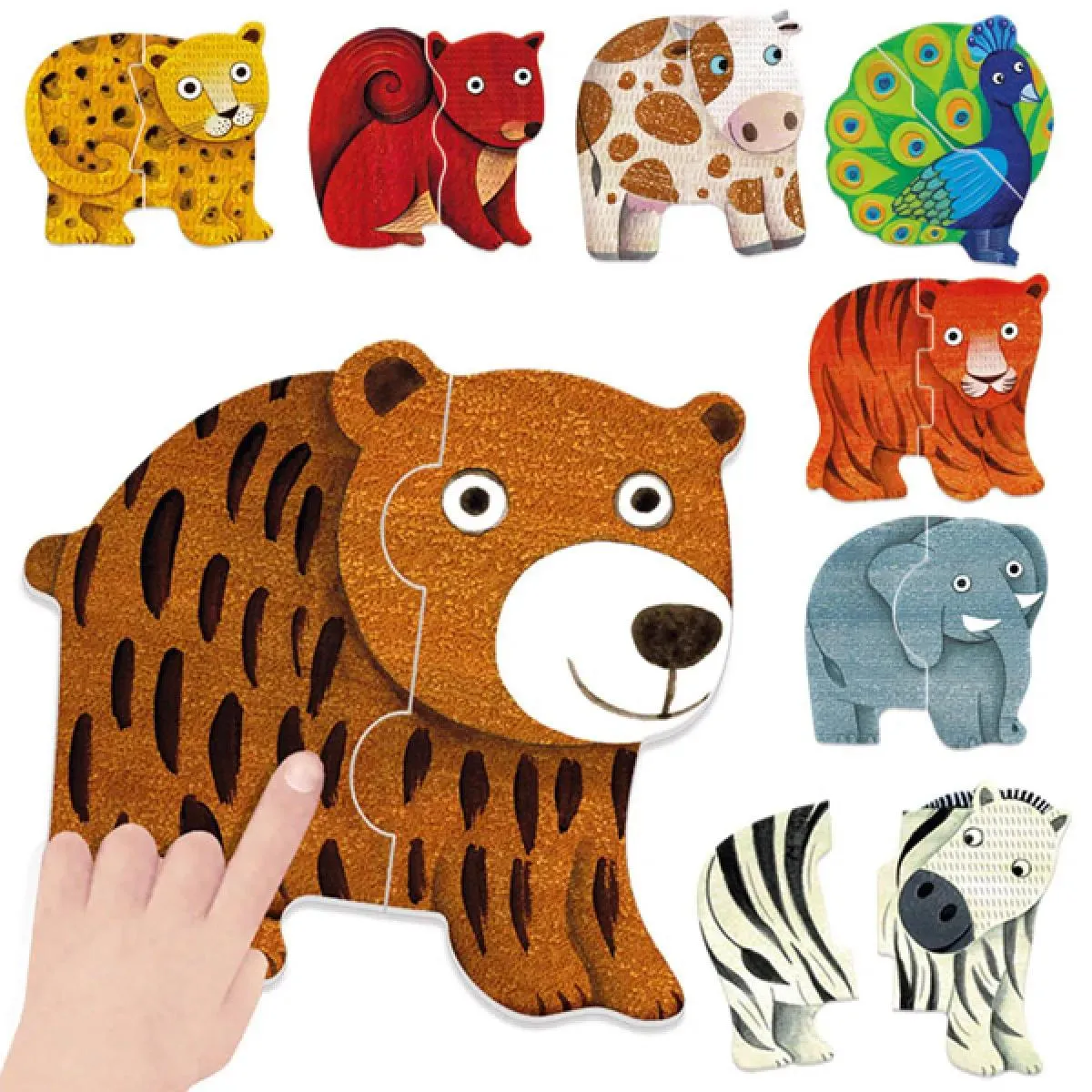 Puzzle za decu TAKTILNA SLAGALICA: ŽIVOTINJE 
