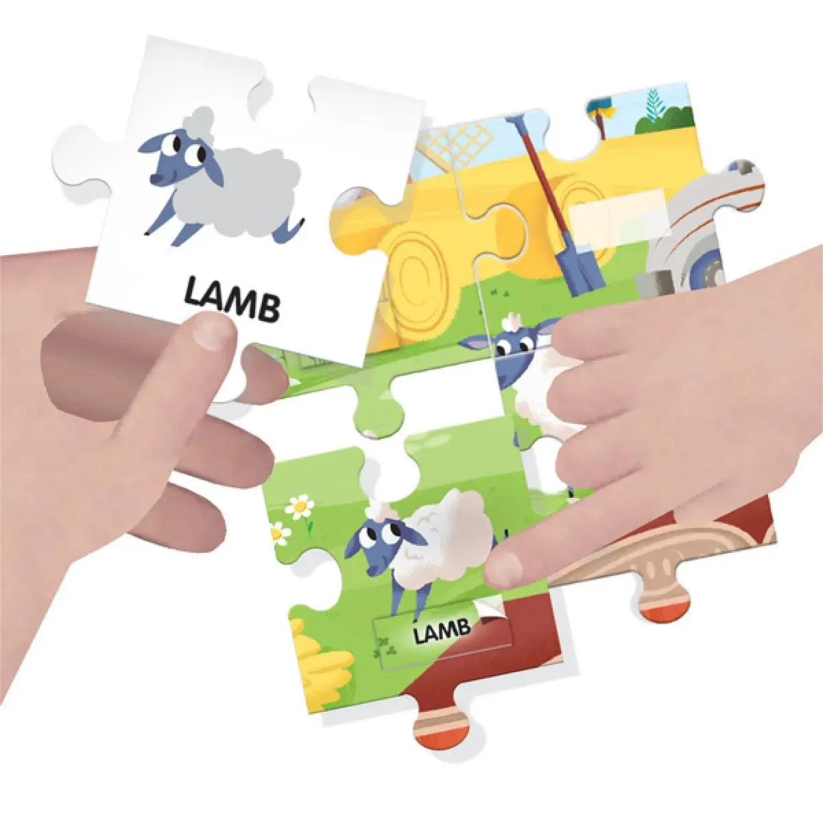 Puzzle za decu FARMA: 100 ENGLESKIH REČI 