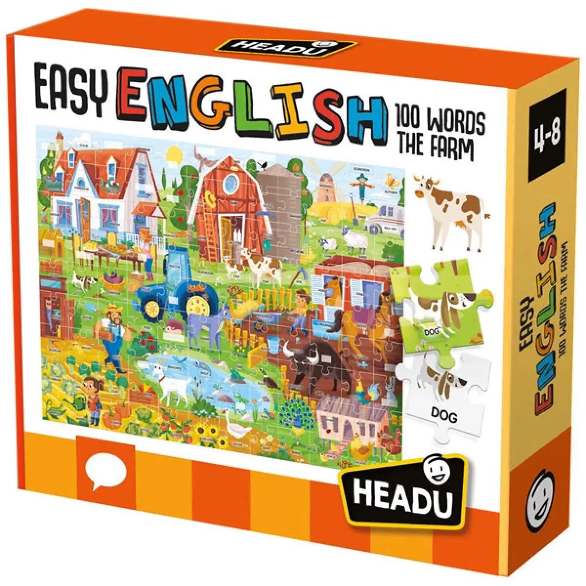 Puzzle za decu FARMA: 100 ENGLESKIH REČI 