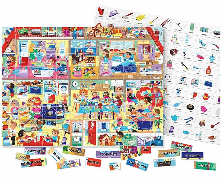 Puzzle za decu KUĆA: 100 ENGLESKIH REČI 