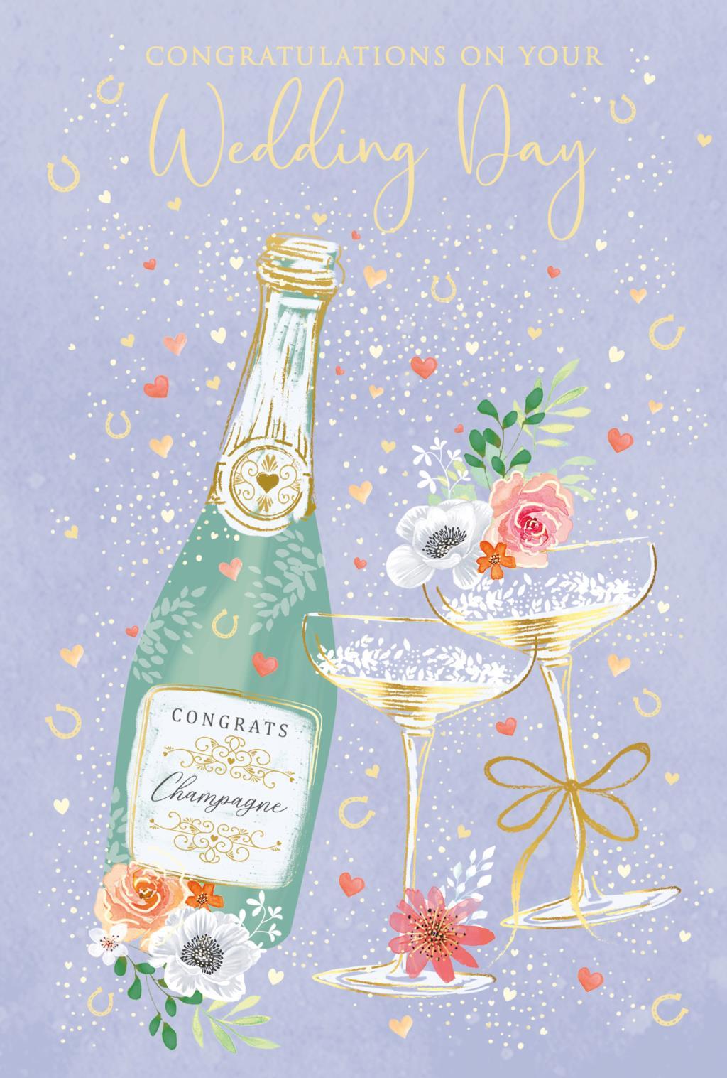 Čestitka za venčanja CONGRATS CHAMPAGNE 