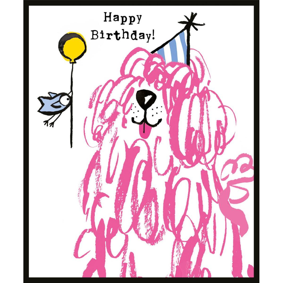 Rođendanska čestitka SCRUFFY PINK DOGGIE 