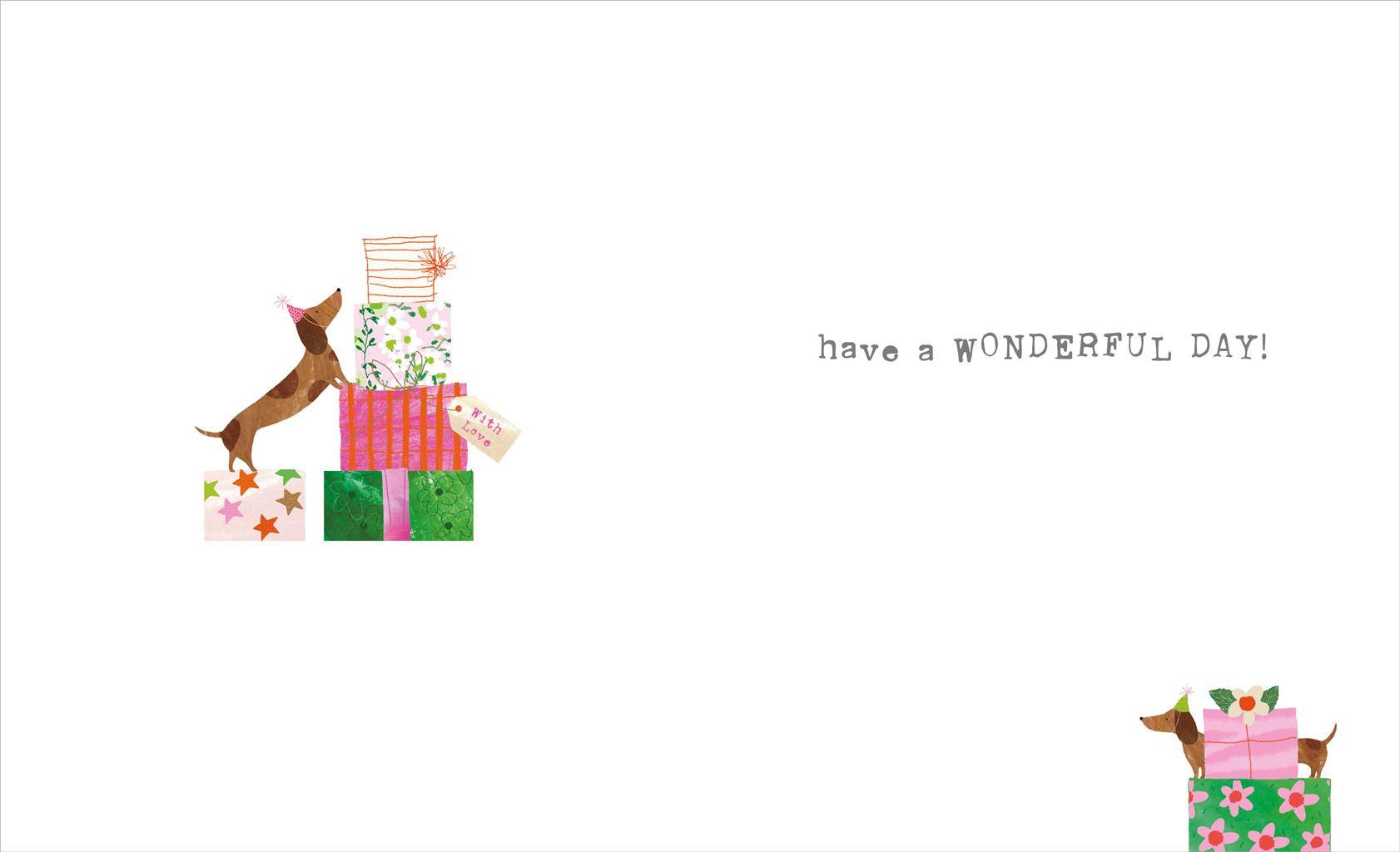 Rođendanska čestitka SAUSAGE DOG 