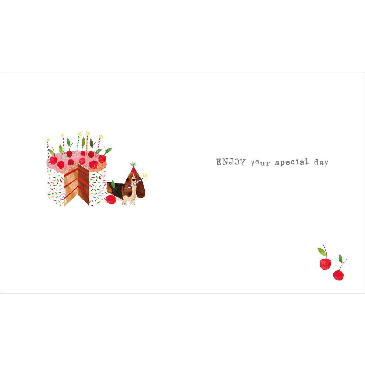 Rođendanska čestitka BASSET CAKE CANDLES 