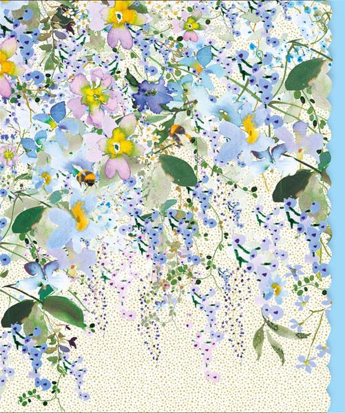 Rođendanska čestitka BLUE FLOWERS 