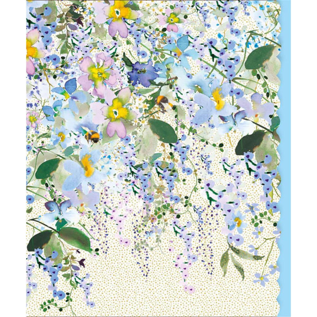 Rođendanska čestitka BLUE FLOWERS 