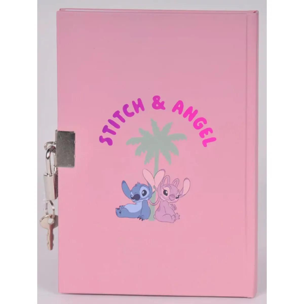 Dnevnik A5 sa ključićem STITCH AND ANGEL - PINK 