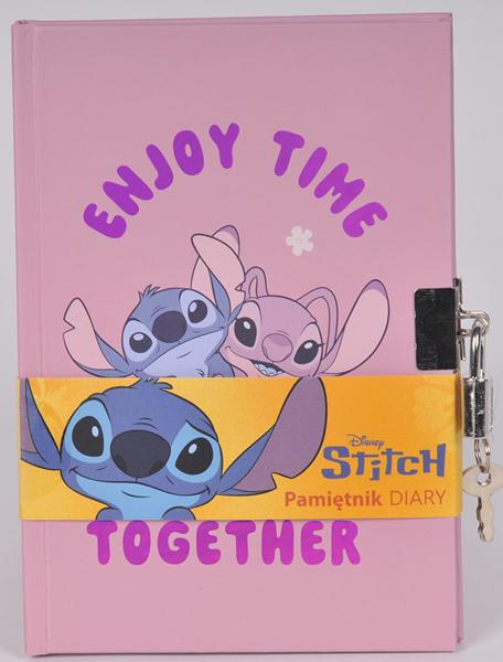 Dnevnik A5 sa ključićem STITCH AND ANGEL - PINK 