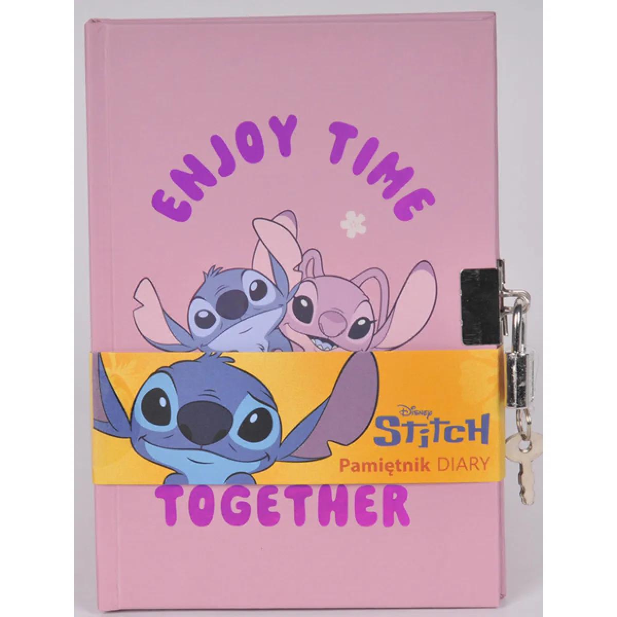 Dnevnik A5 sa ključićem STITCH AND ANGEL - PINK 