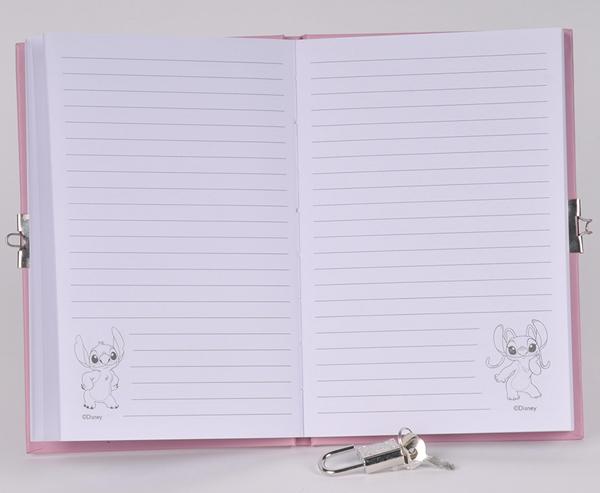 Dnevnik A5 sa ključićem STITCH AND ANGEL - PINK 