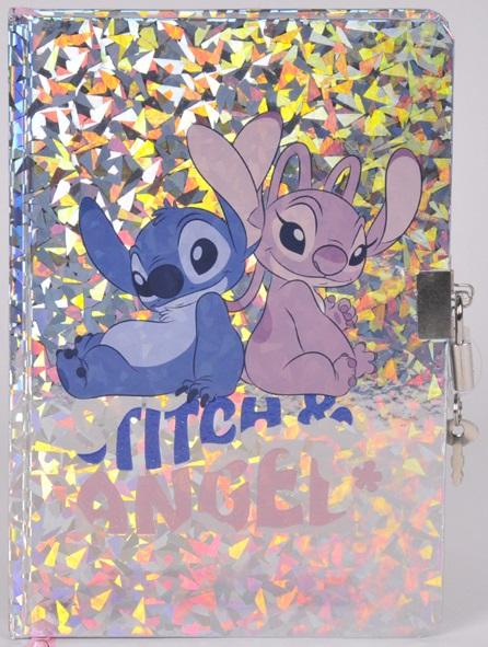 Dnevnik A5 sa ključićem STITCH AND ANGEL HOLOGRAPHIC 