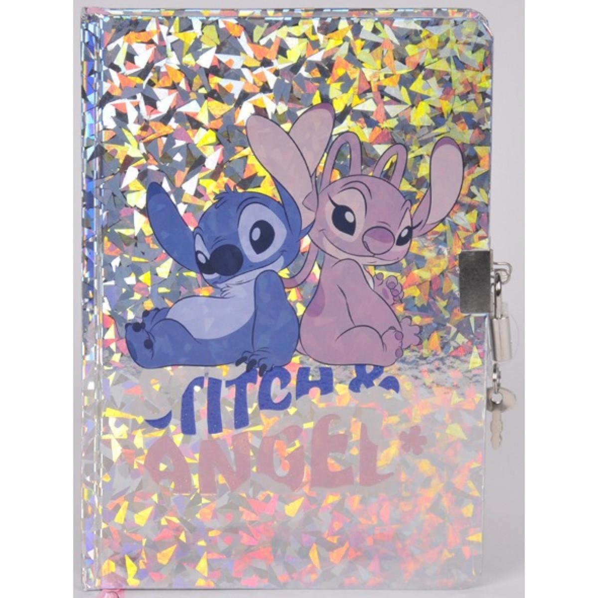 Dnevnik A5 sa ključićem STITCH AND ANGEL HOLOGRAPHIC 