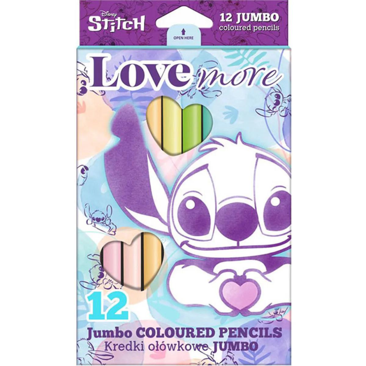 Drvene bojice jumbo STITCH 12kom 