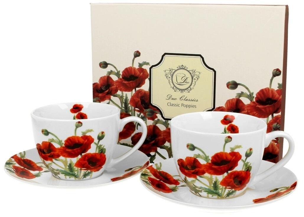 Set dve šolje sa tacnom CLASSIC POPPIES 