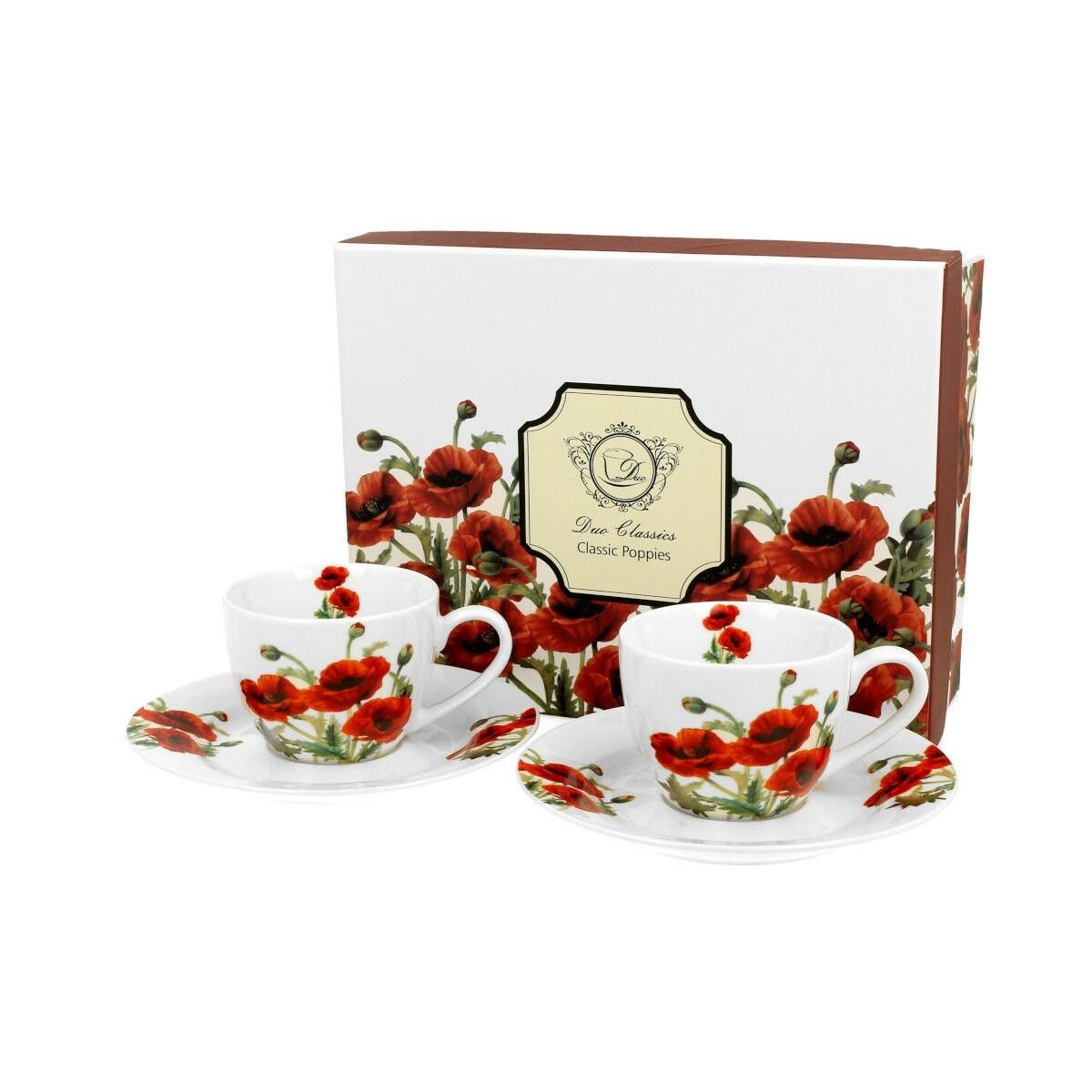 Dve šolje za espresso 110 ml CLASSIC POPPIES 