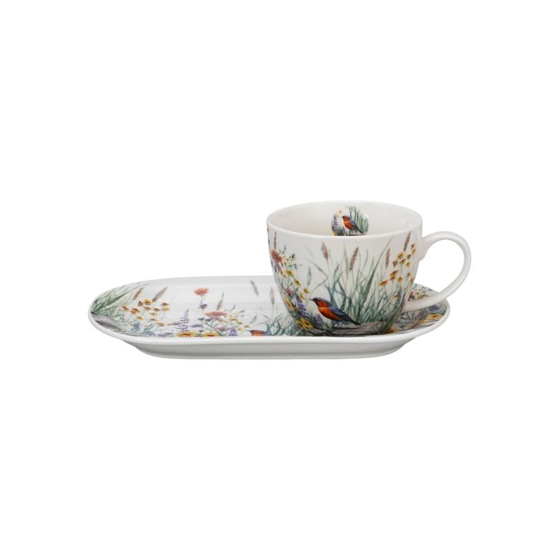 Set za doručak šolja 440 ml sa tacnom JULY 