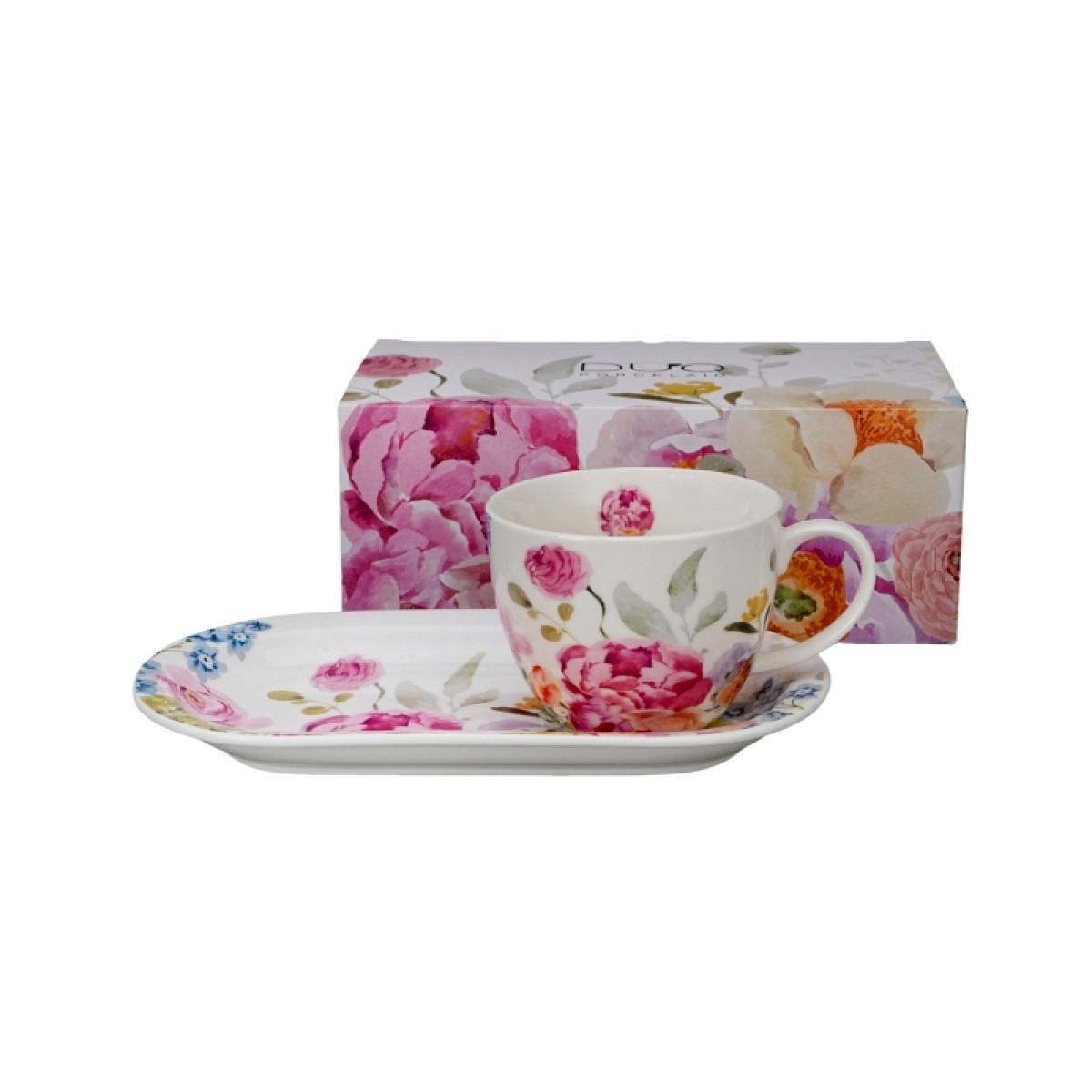 Set za doručak šolja 440 ml sa tacnom JUNE 