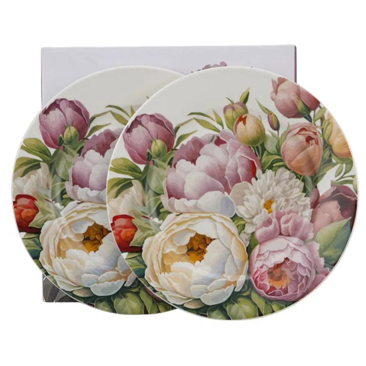 Set dva dezertna tanjira PEONIES 