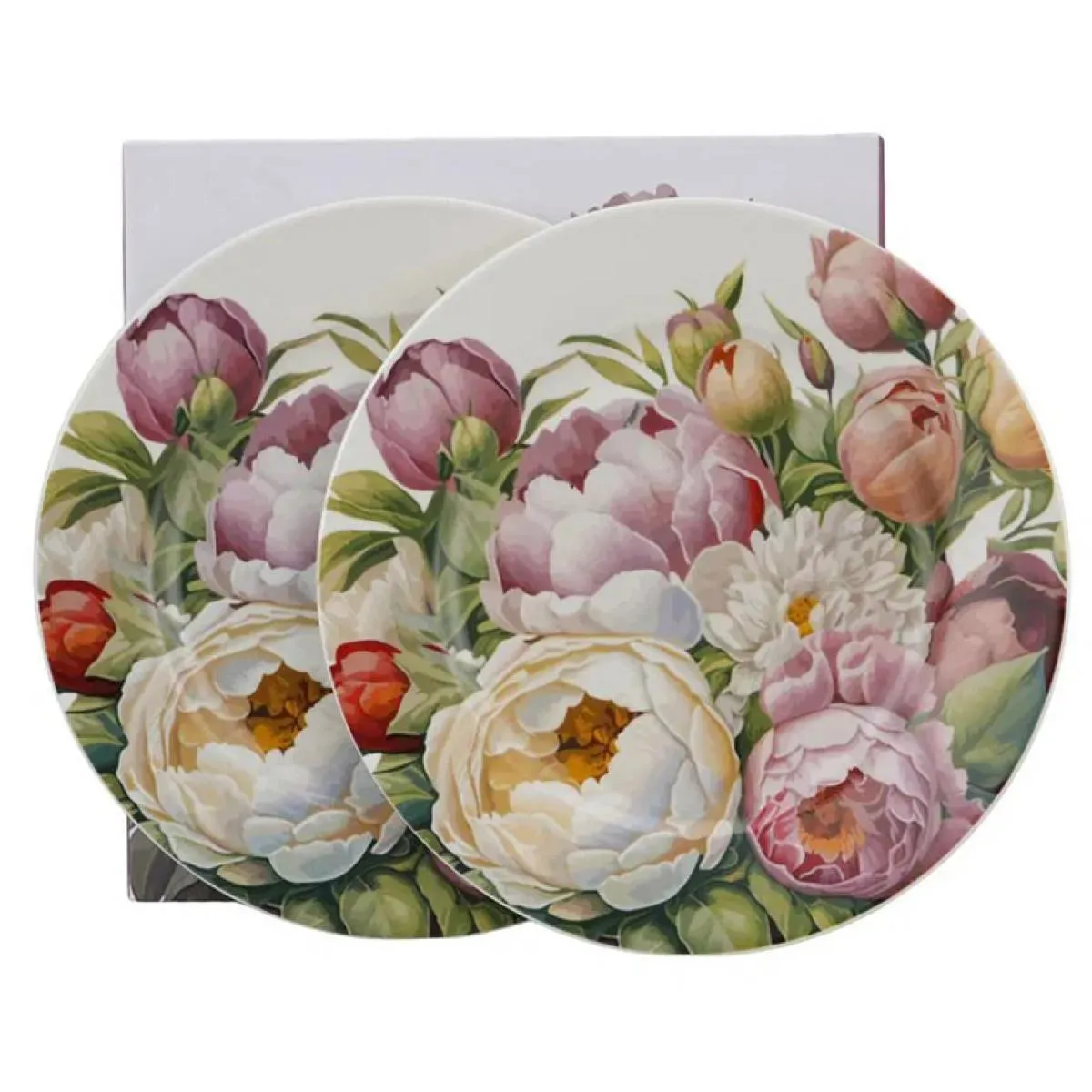 Set dva dezertna tanjira PEONIES 
