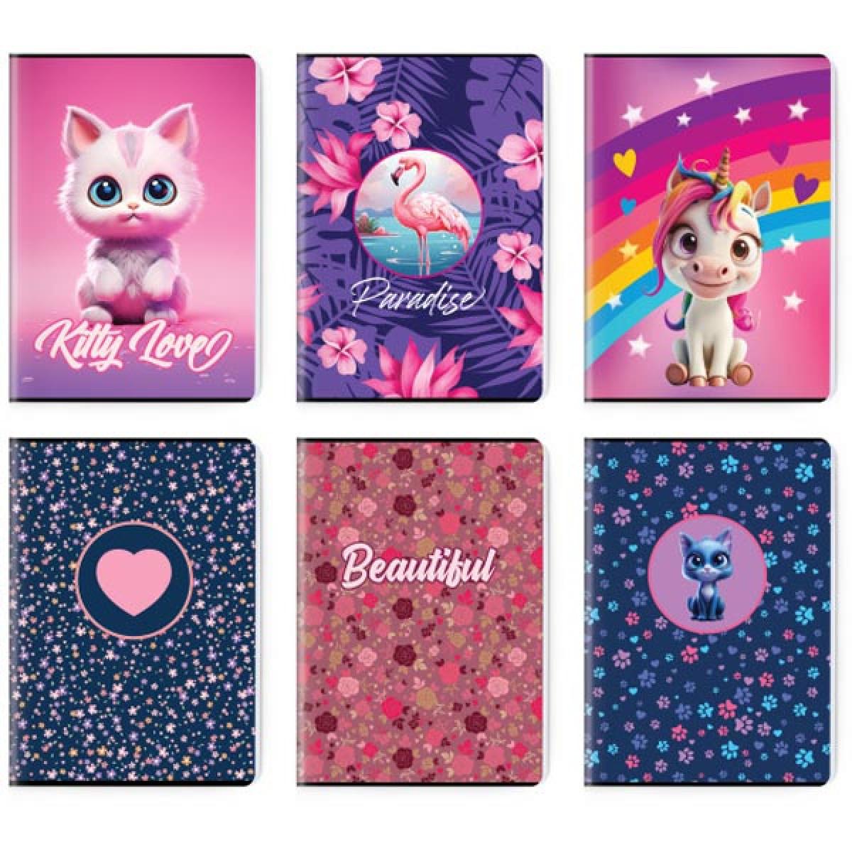 SVESKA PREMIUM A4 DIKTO 52L GIRL'S COLLECTION SC3126 