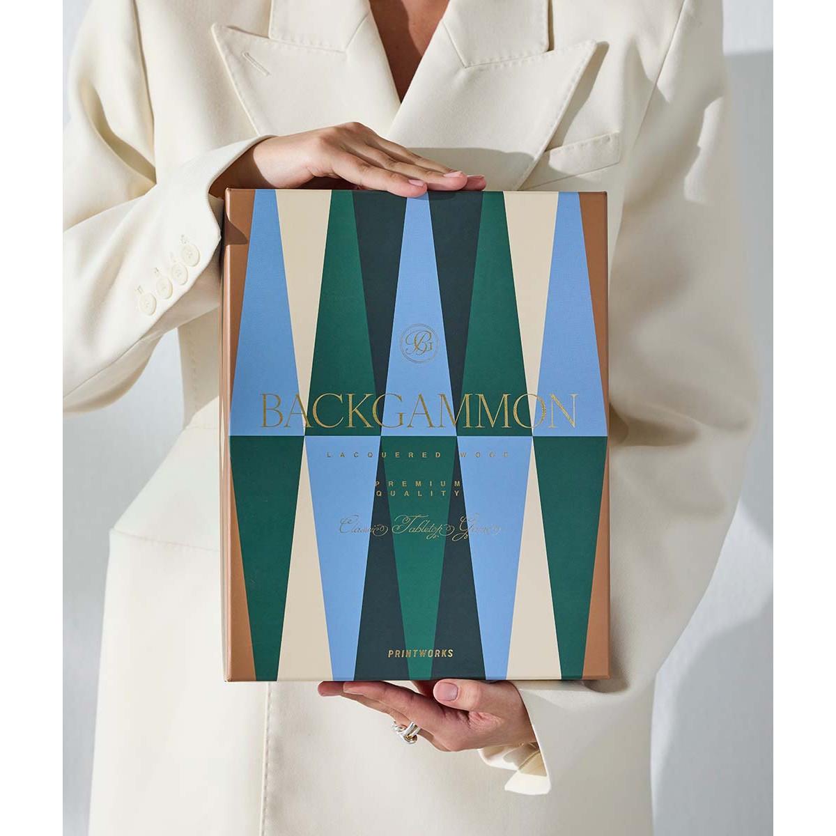 Društvena igra BACKGAMMON (lakirana drvena kutija) 