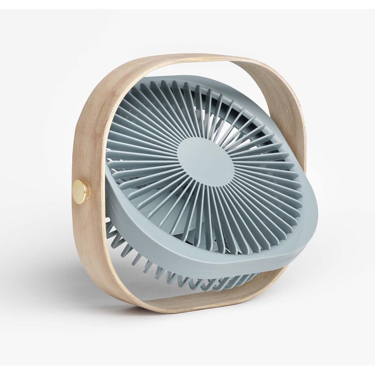 USB ventilator FANTASTIC WOOD - BLUE 