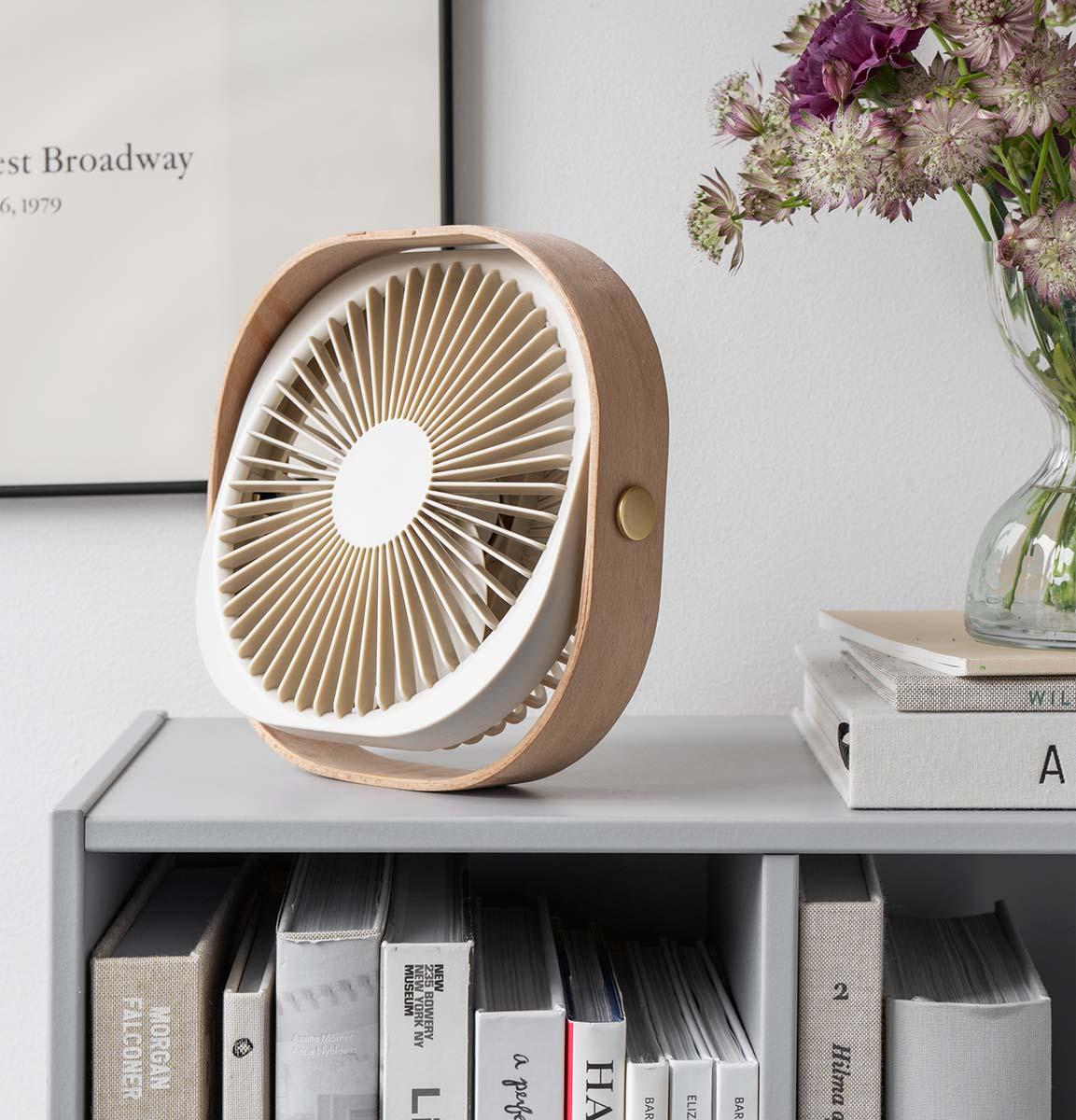 USB ventilator FANTASTIC WOOD - BEIGE 