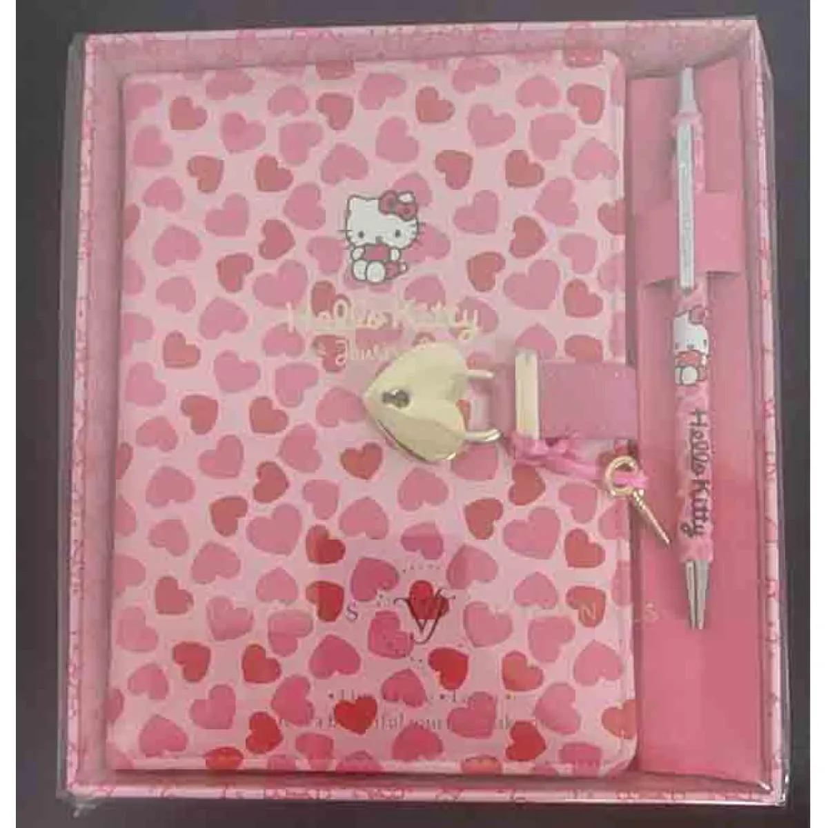 Notes HELLO KITTY sa ključićem i hemijskom 