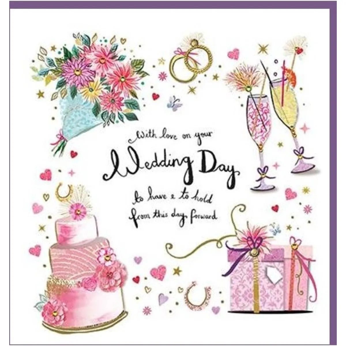 Čestitka za venčanje WEDDING DAY BORDER 