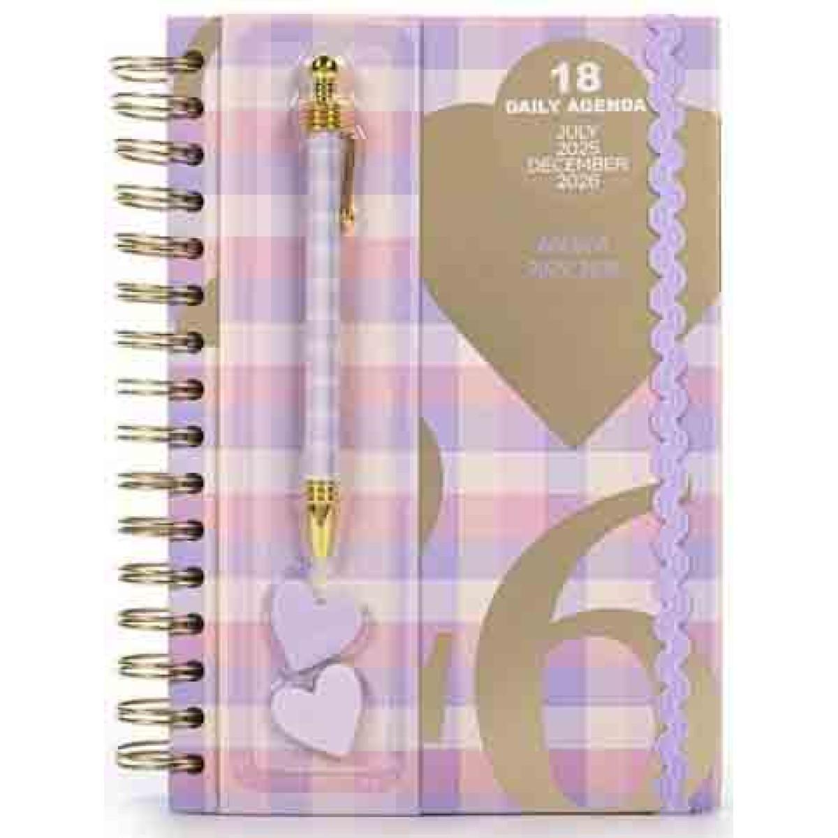 Planer 18 MONTH DAILY LILA od jula 2025. do decembra 2026. godine 