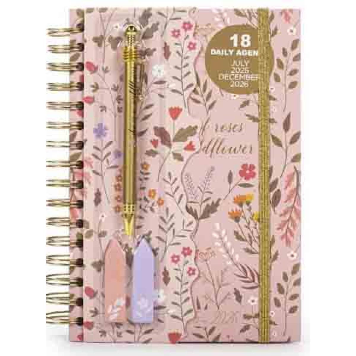 Planer 18 MONTH DAILY WILDFLOWERS od jula 2025. do decembra 2026. godine 