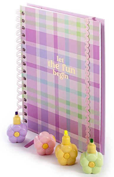 Spiralni notes A5 + 4 mini signira 