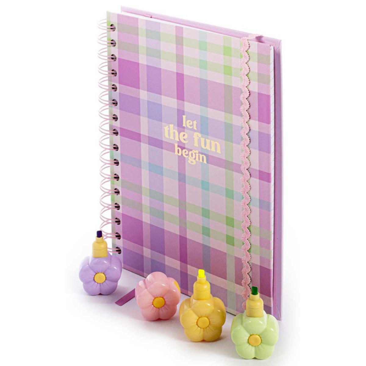 Spiralni notes A5 + 4 mini signira 